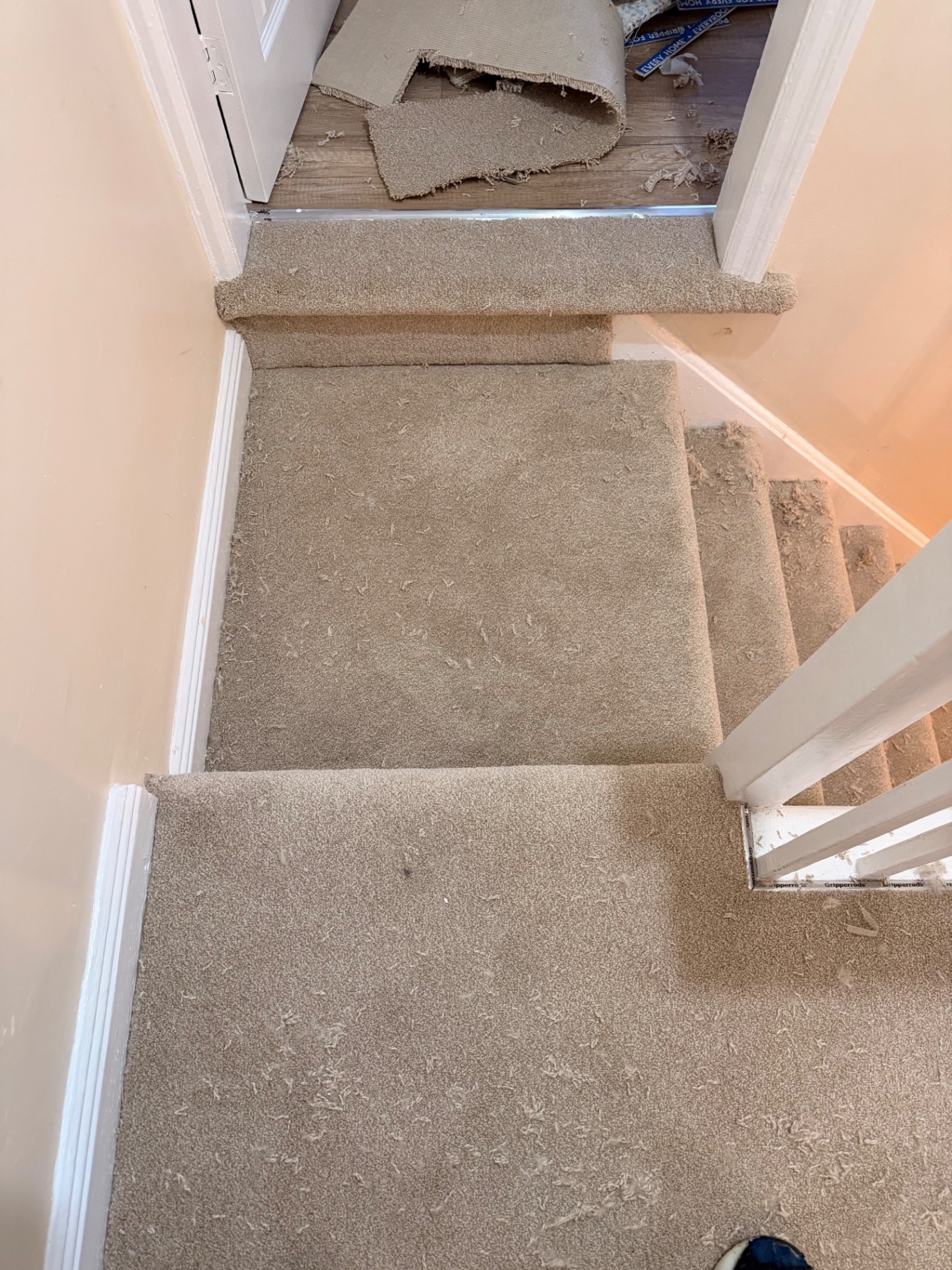 Beige staircase carpet fitted in Darlington