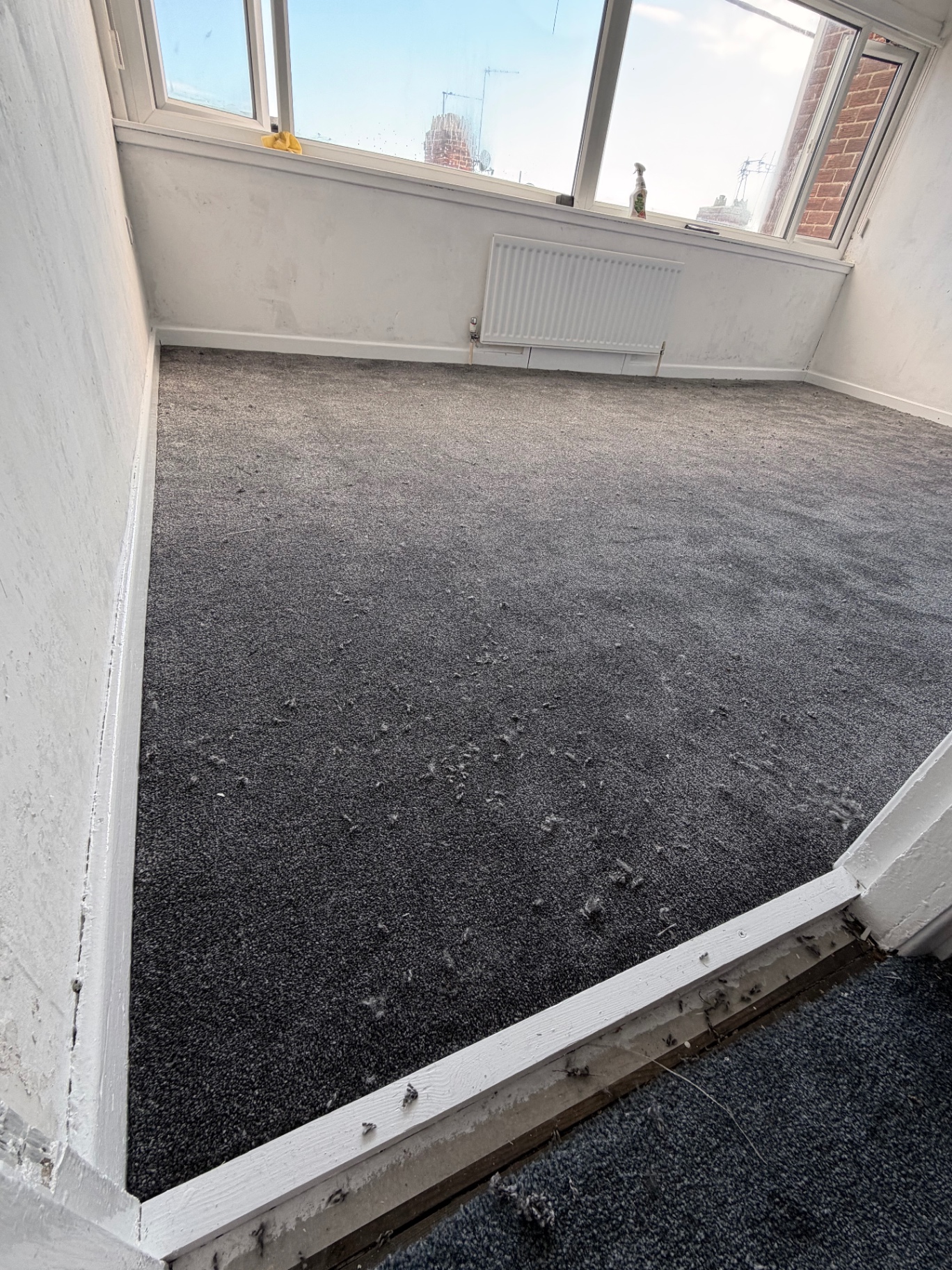 Charcoal bedroom carpet fitted in Darlington